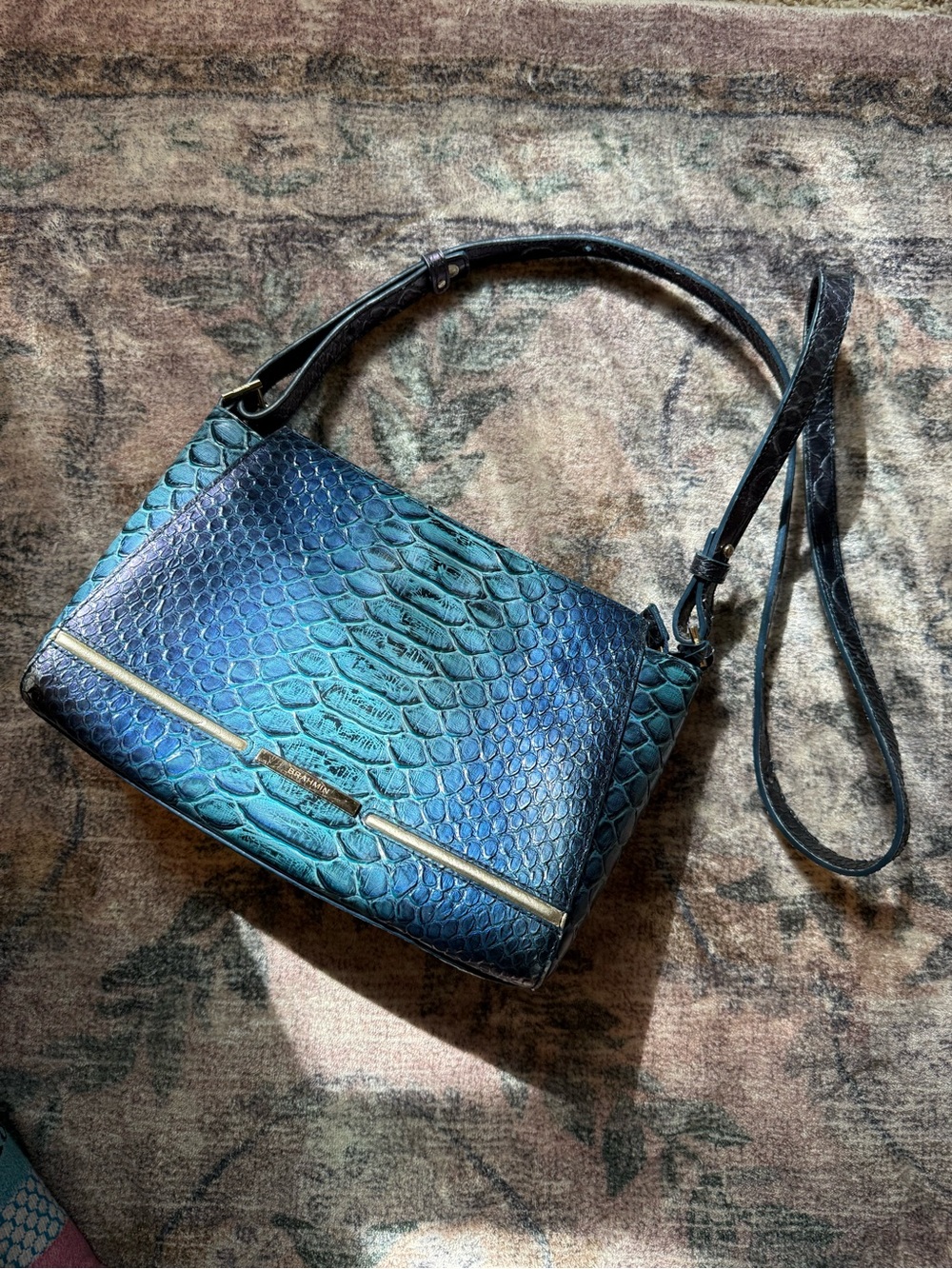 Brahmin Hillary in Electric Blue Ateague